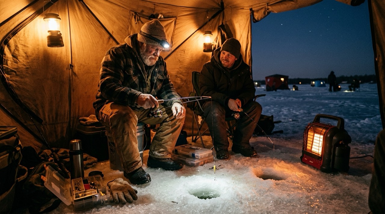 Mr. Heater Buddy, Little Buddy and Big Buddy portable heaters — in use