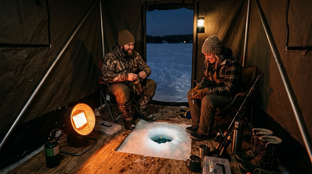 Mr. Heater Buddy, Little Buddy and Big Buddy portable heaters — in use