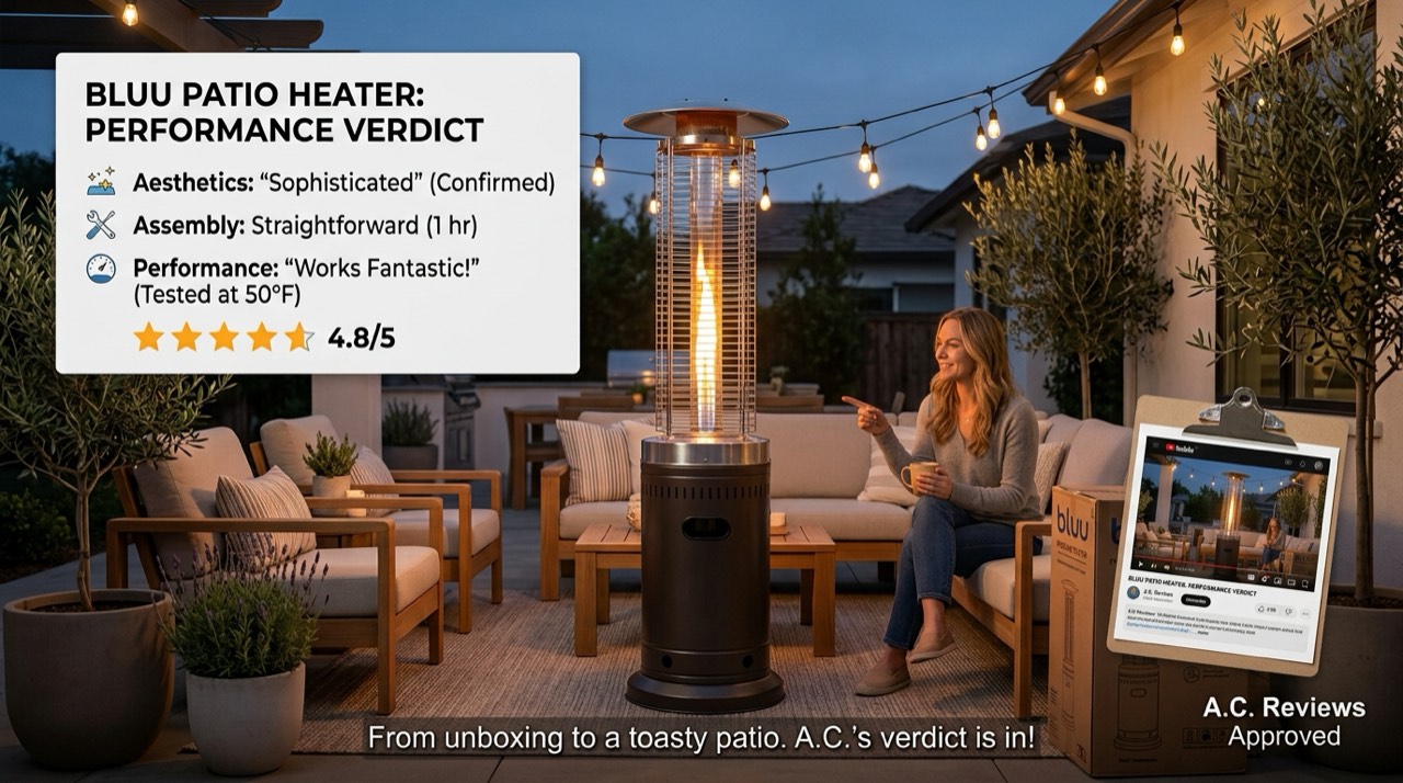 Outdoor and patio propane heaters — in use