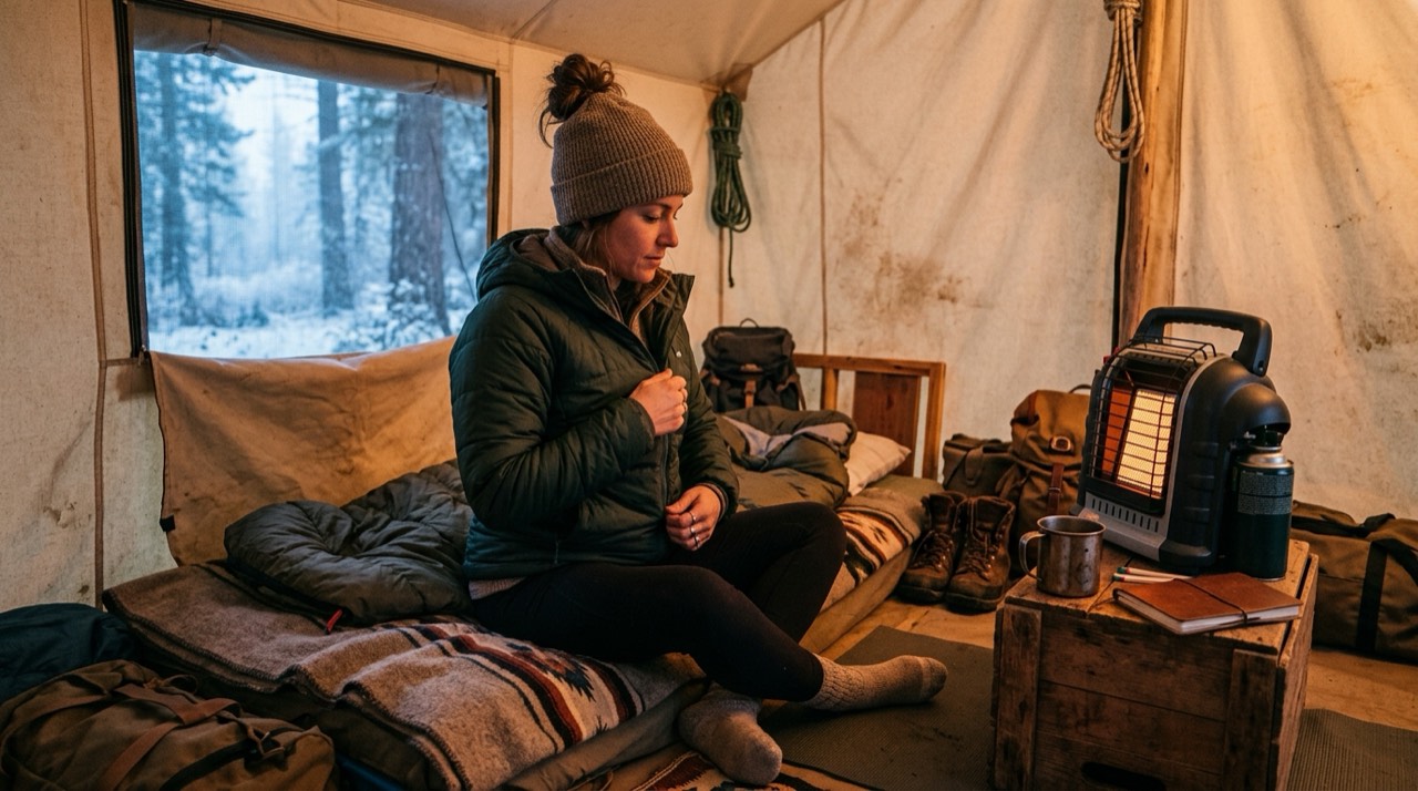Mr. Heater Buddy, Little Buddy and Big Buddy portable heaters — in use