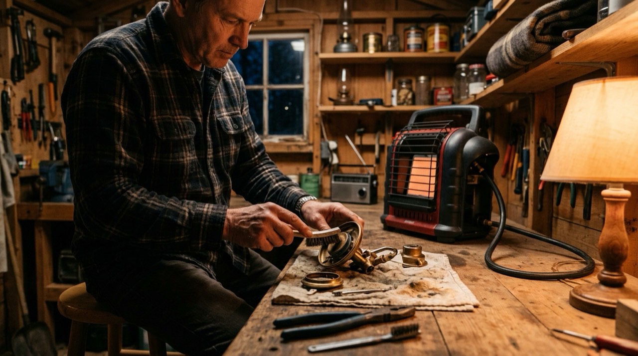 Propane heater troubleshooting and repair — in use