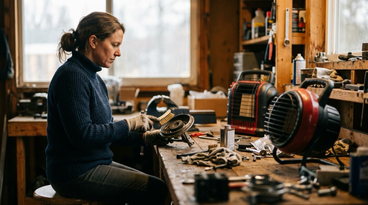 Propane heater troubleshooting and repair — in use