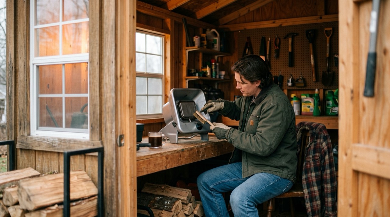 Propane heater troubleshooting and repair — in use