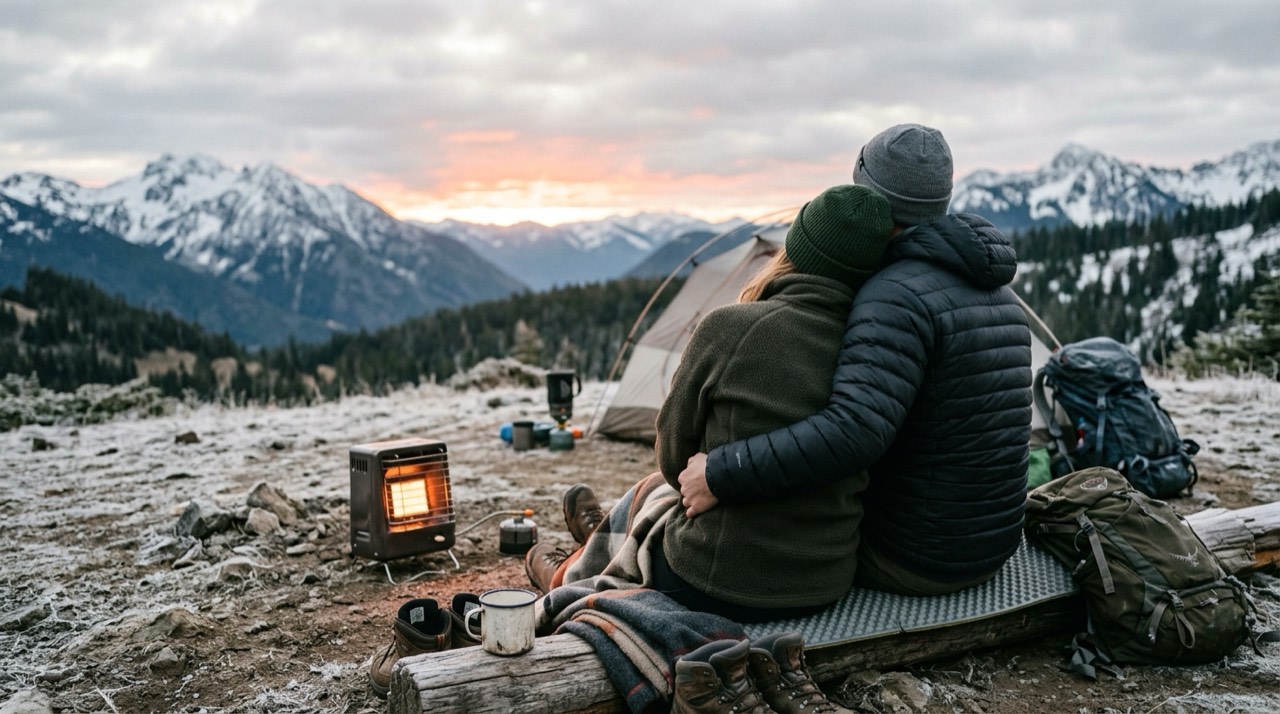 Wall-mount, cabinet and tank-top propane heaters — in use