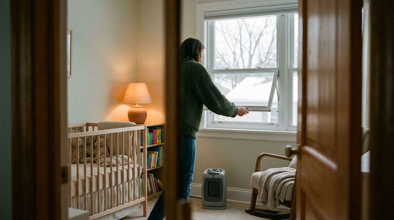 Indoor propane heaters — in use