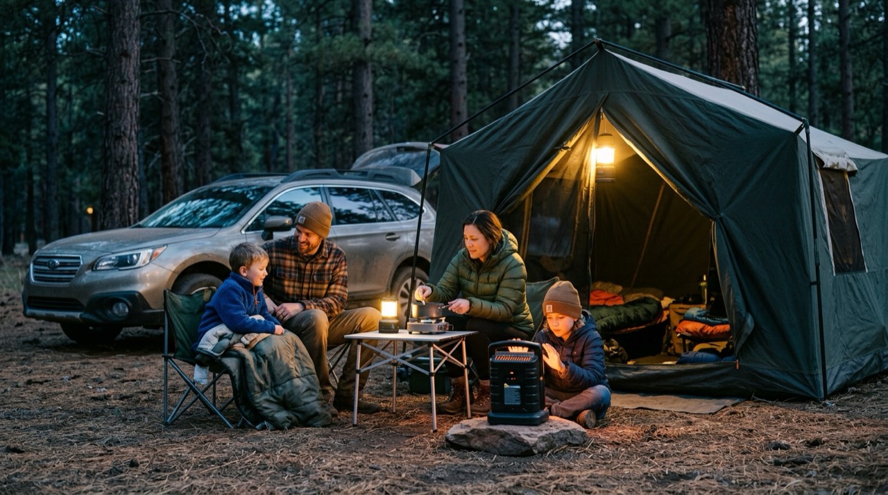 Mr. Heater Buddy, Little Buddy and Big Buddy portable heaters — in use