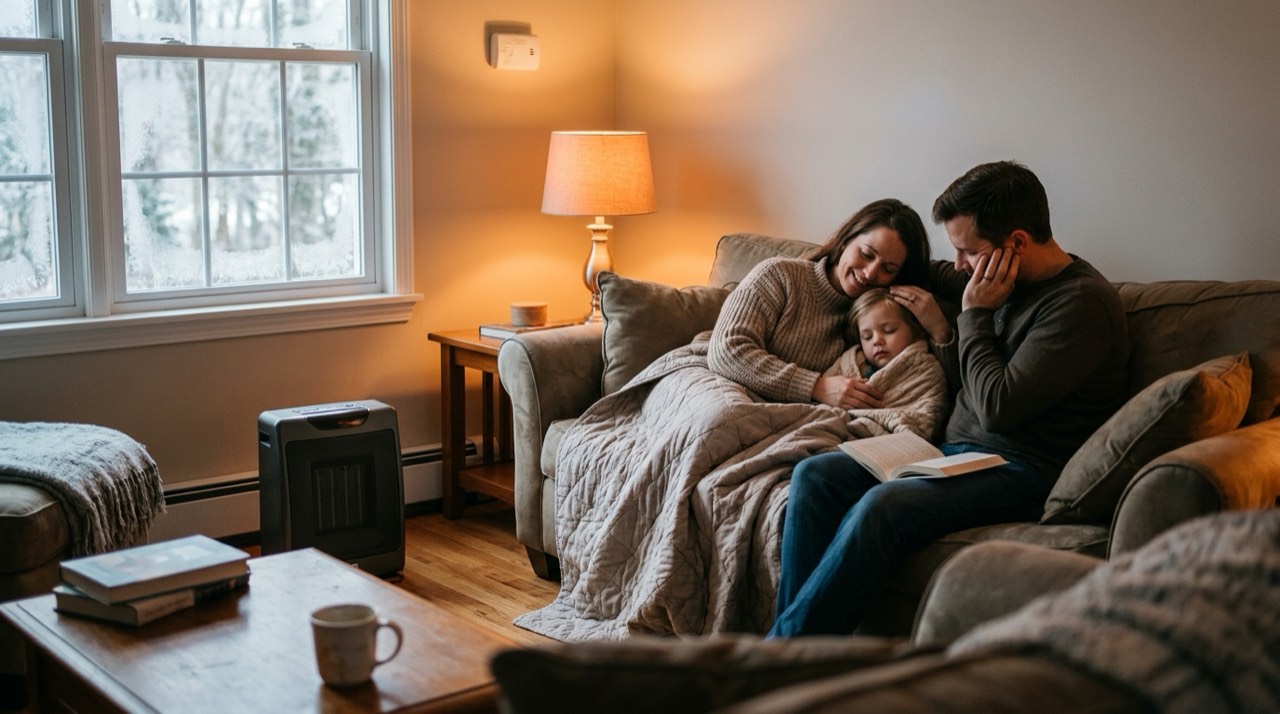 Indoor propane heater safety and carbon monoxide risk — in use