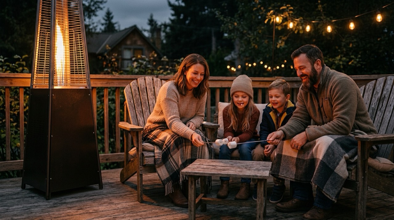Indoor propane heater safety and carbon monoxide risk — in use