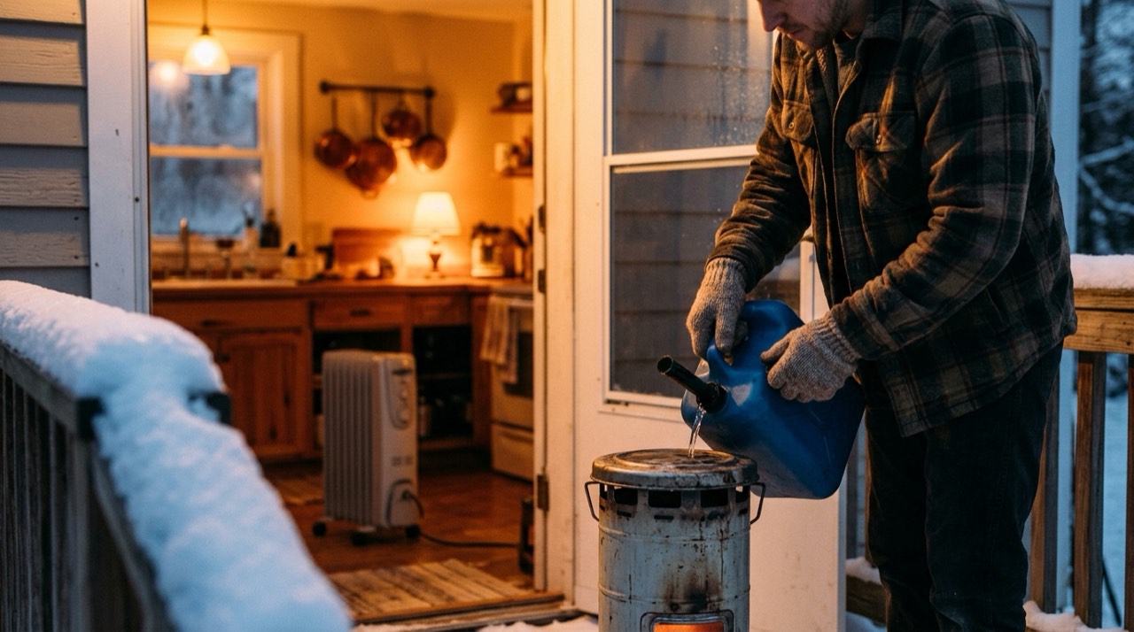 Kerosene heaters — in use