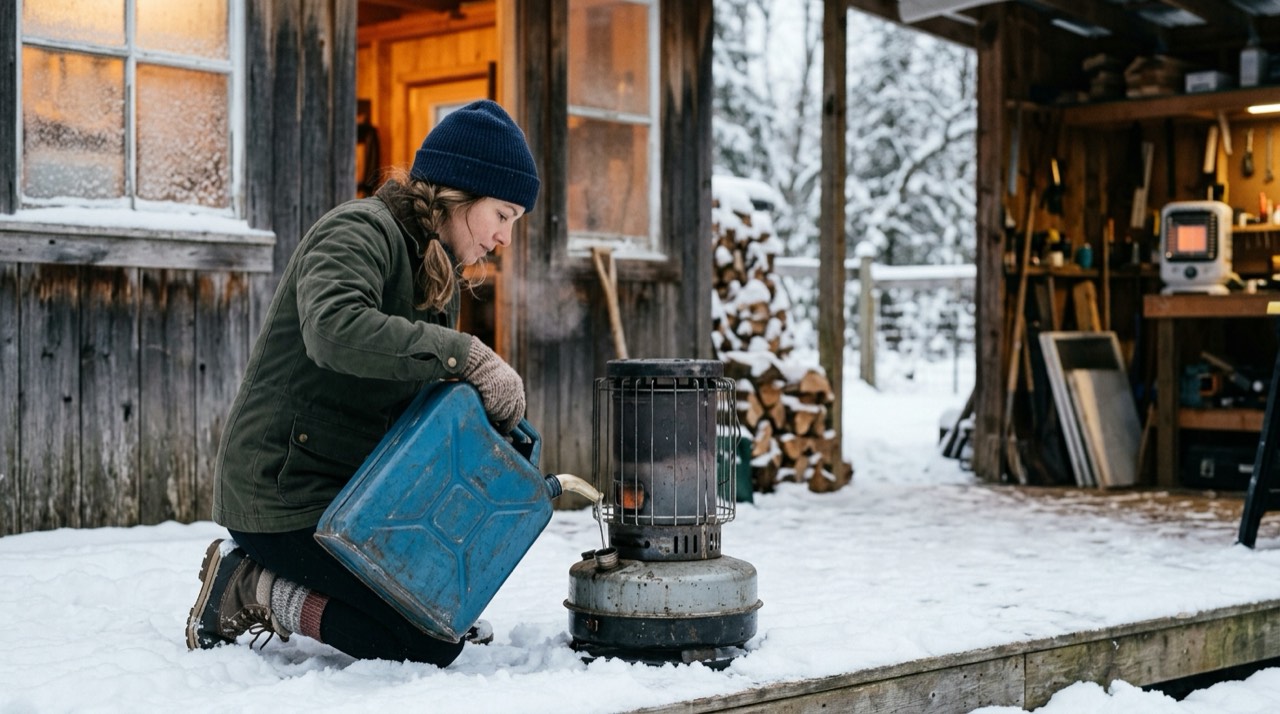 Kerosene heaters — in use