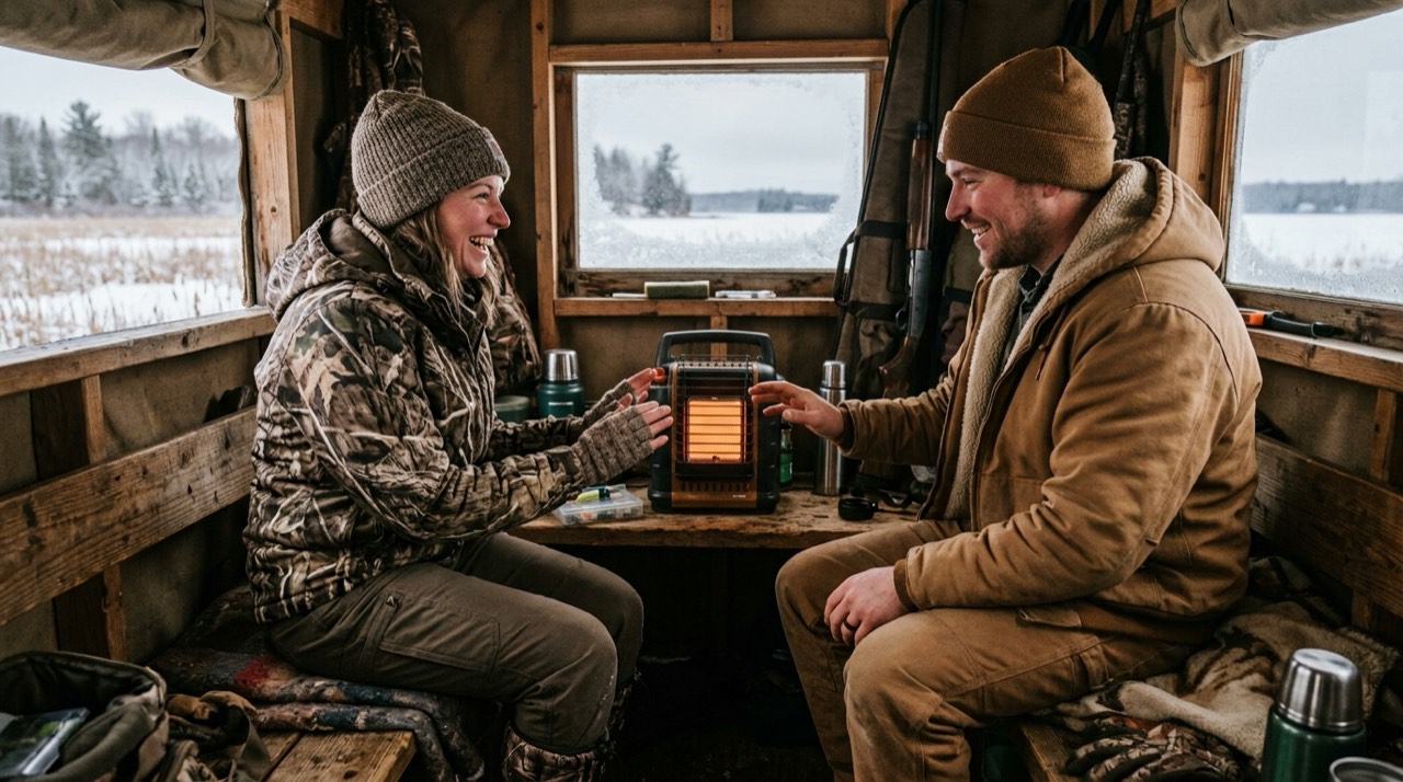 Radiant and infrared propane heaters — in use