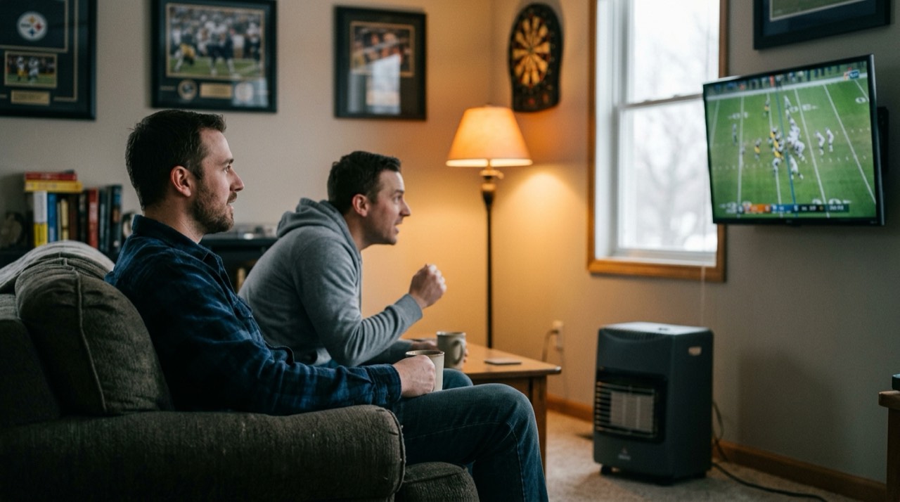 Wall-mount, cabinet and tank-top propane heaters — in use