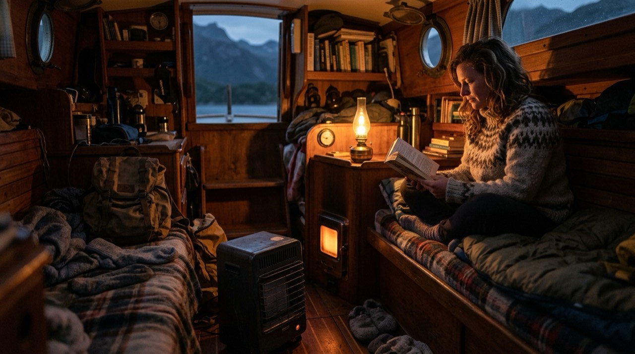Wall-mount, cabinet and tank-top propane heaters — in use