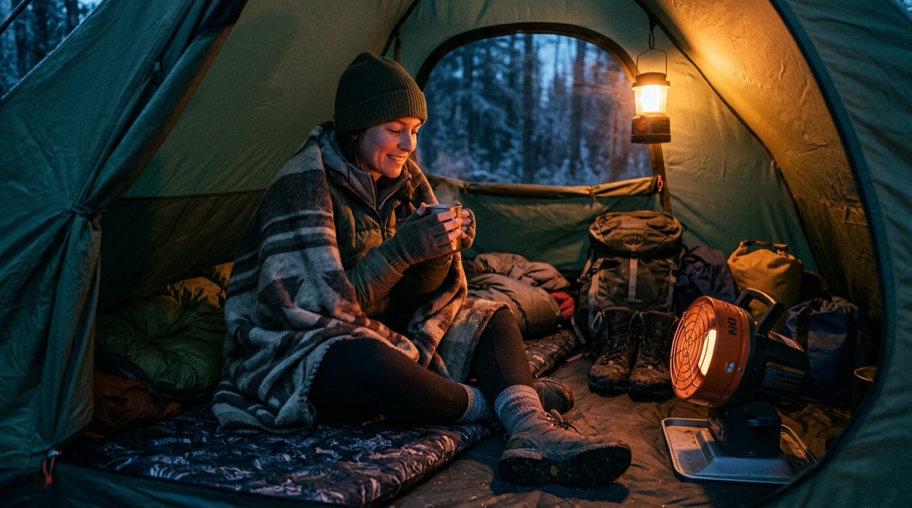 Mr. Heater Buddy, Little Buddy and Big Buddy portable heaters — in use
