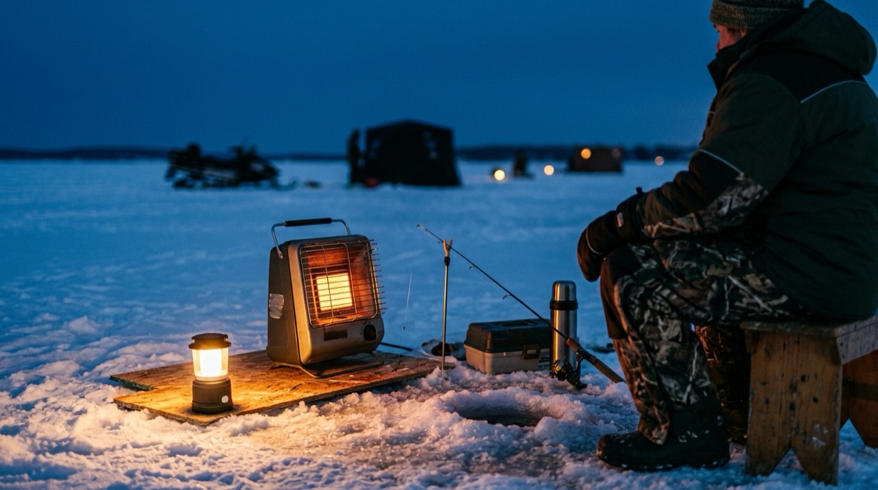 Mr. Heater Little Buddy vs. standard Buddy — in use
