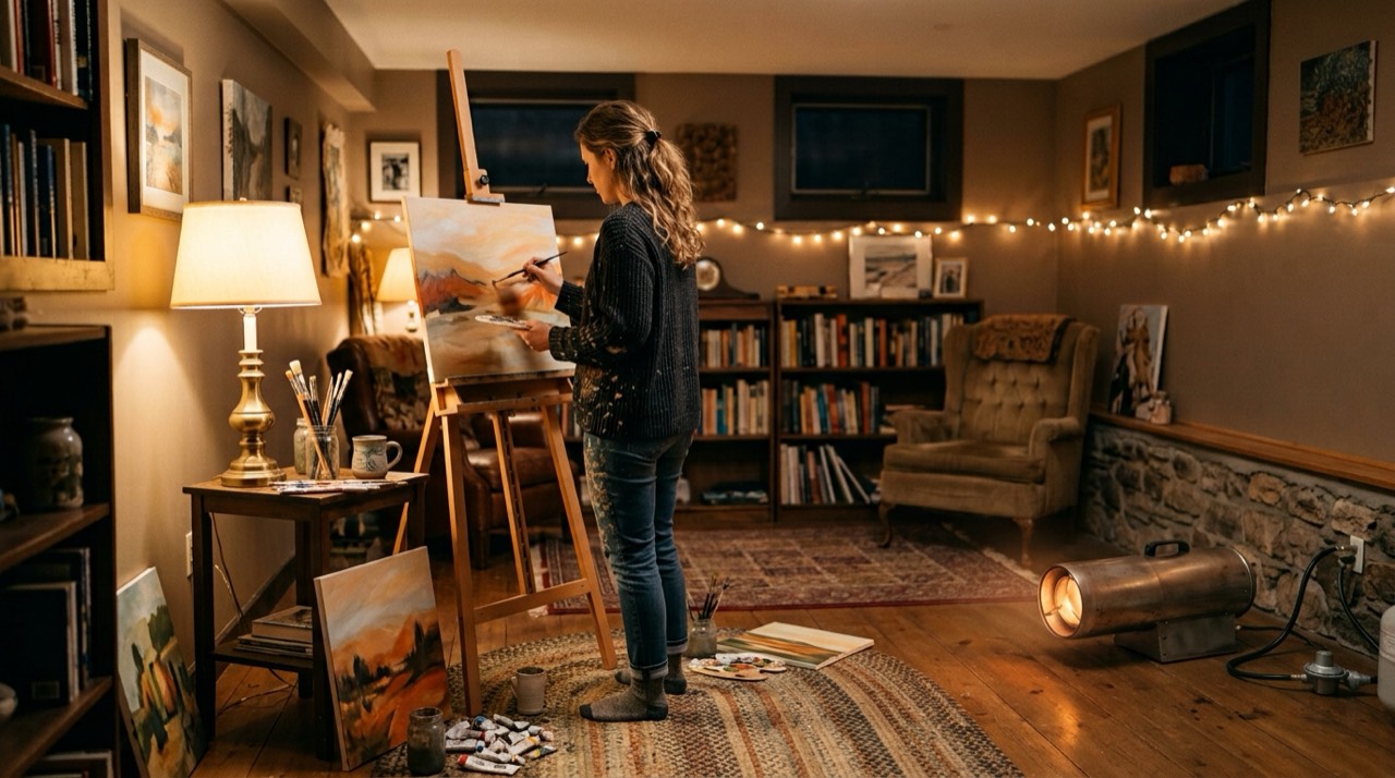 Radiant and infrared propane heaters — in use