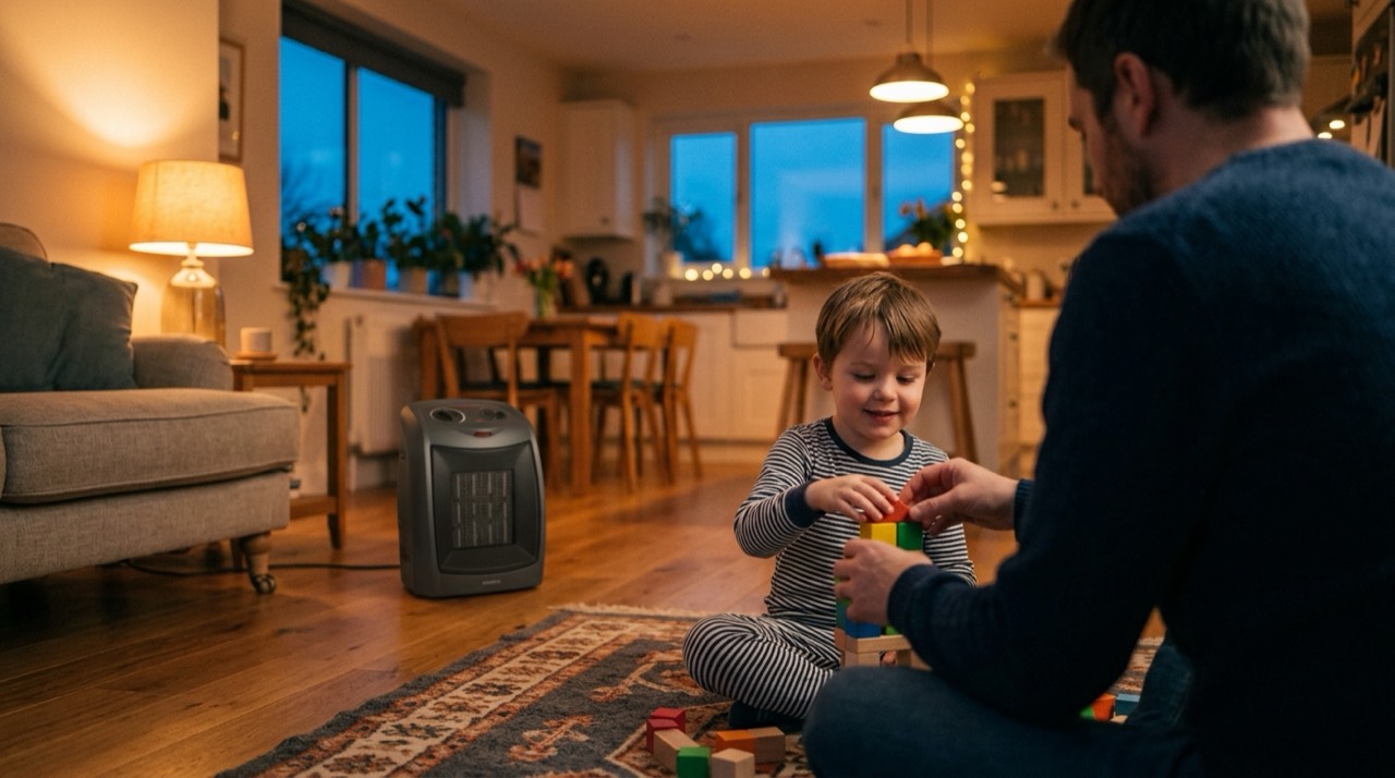 Indoor propane heaters — in use