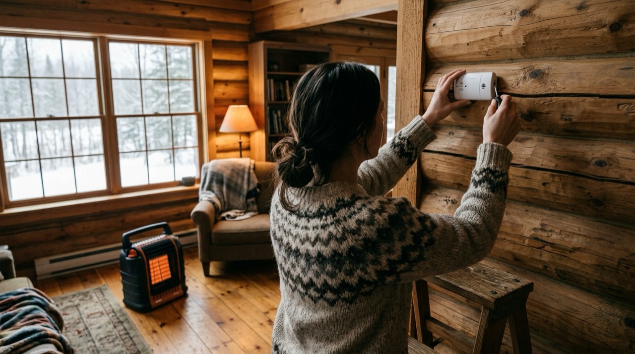 Indoor propane heater safety and carbon monoxide risk — in use