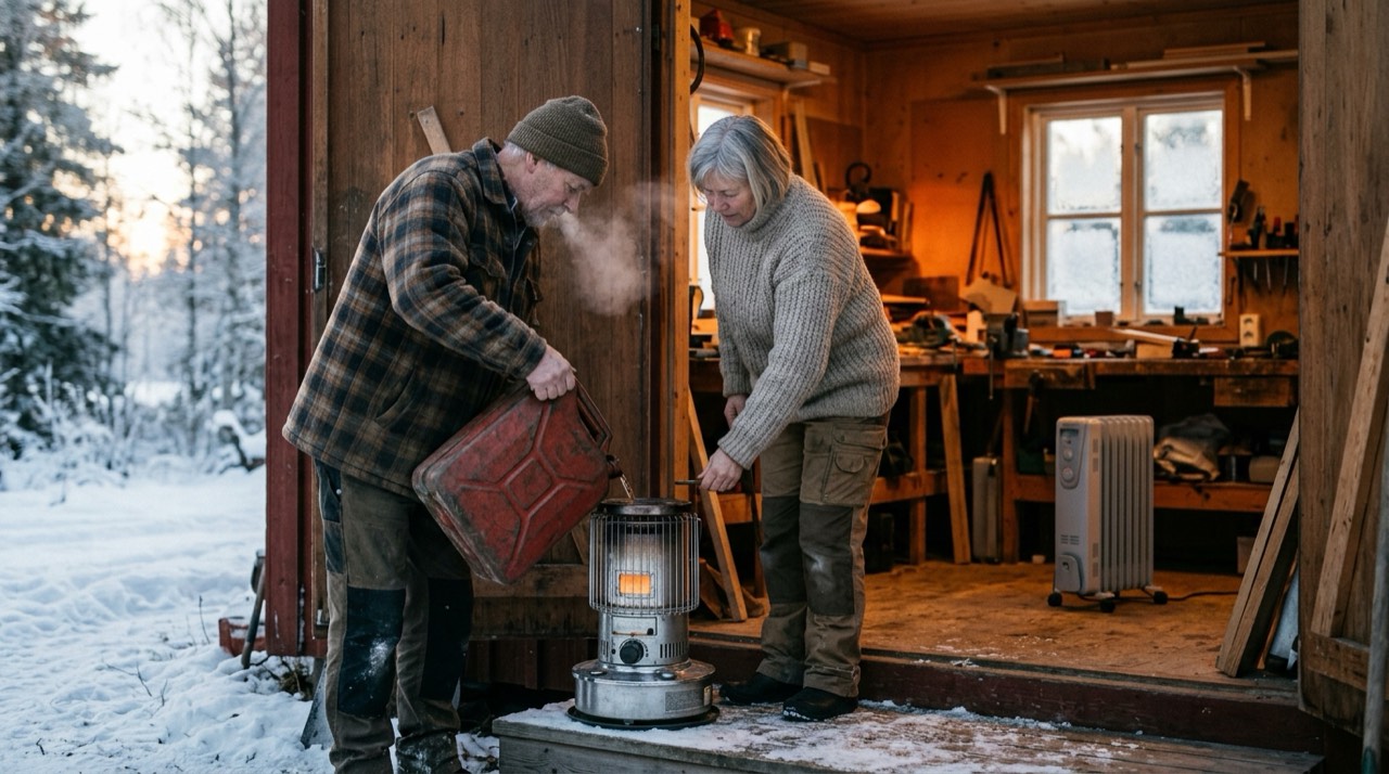 Kerosene heaters — in use