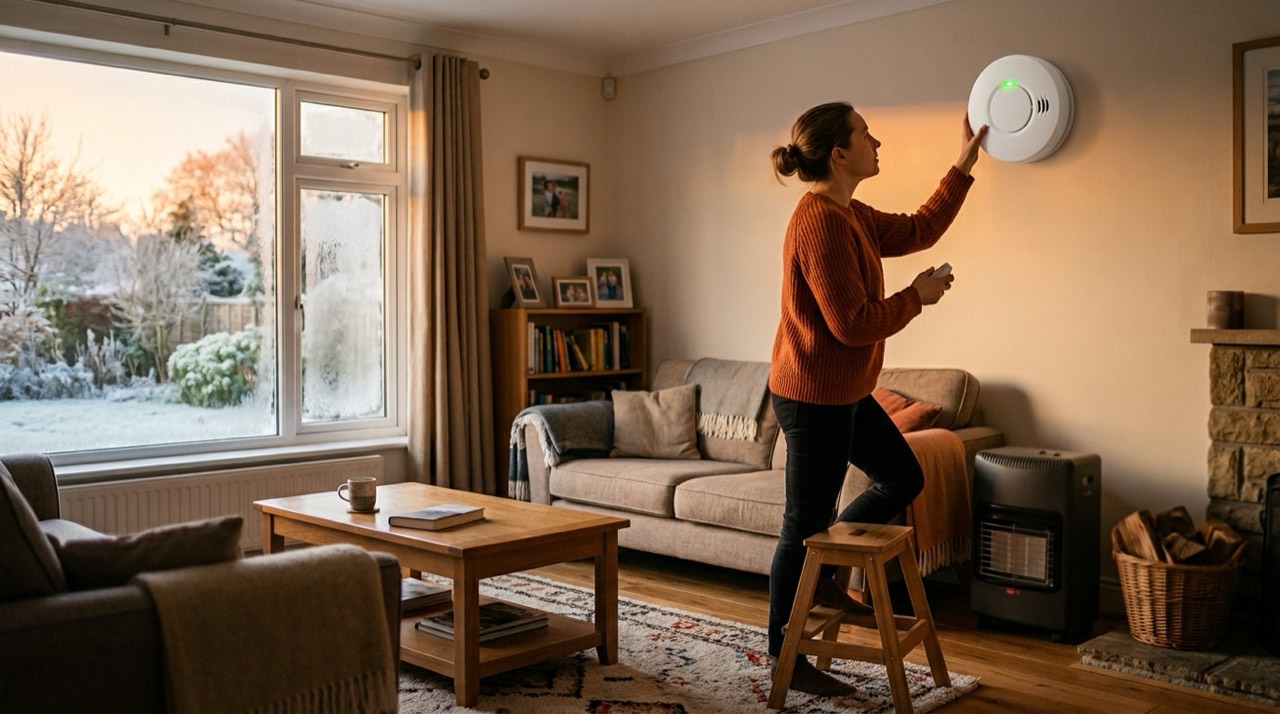 Indoor propane heater safety and carbon monoxide risk — in use