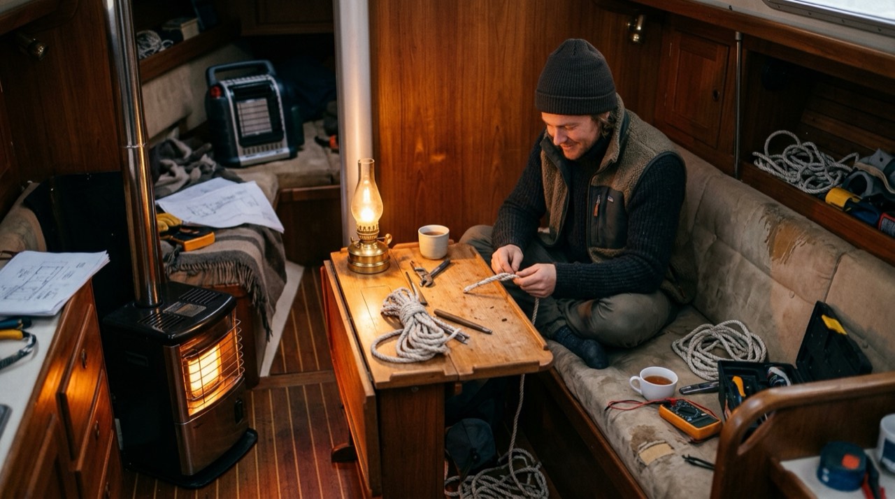 Wall-mount, cabinet and tank-top propane heaters — in use