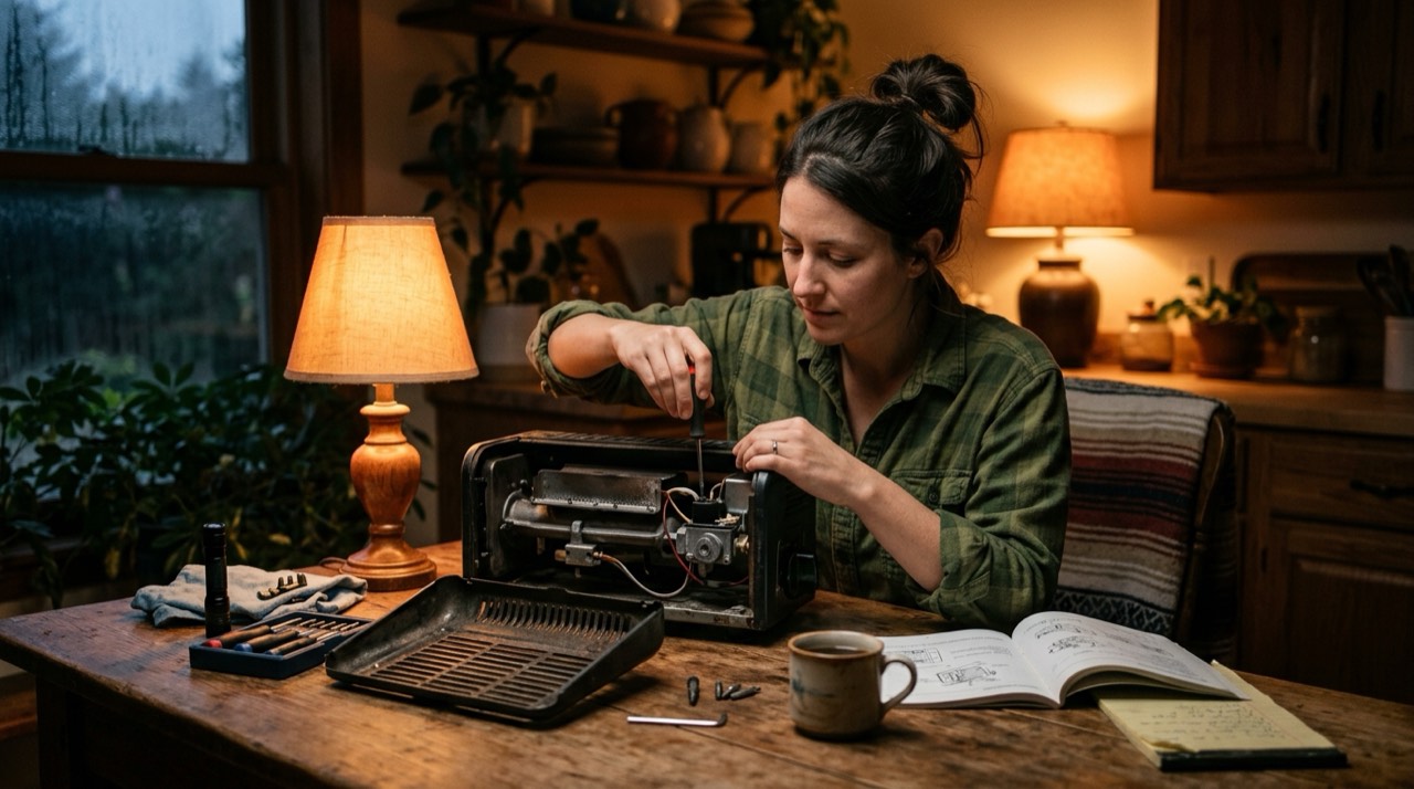 Propane heater troubleshooting and repair — in use