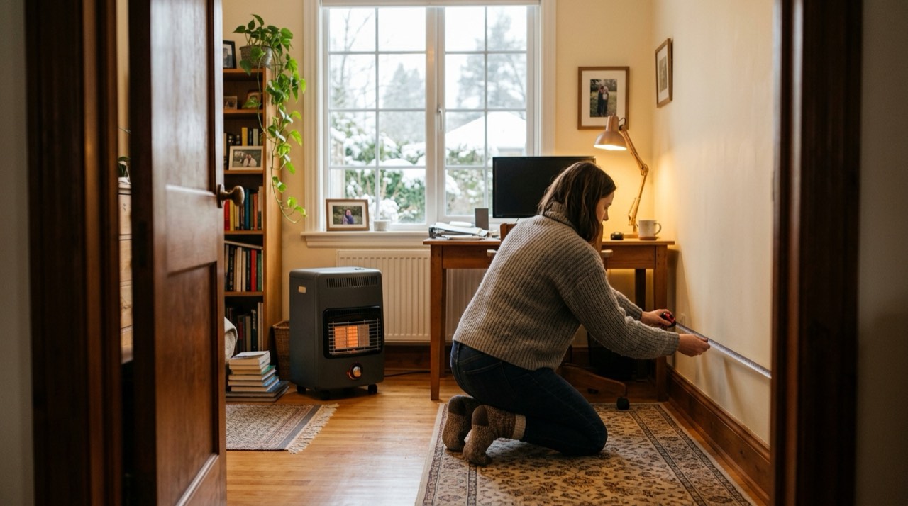 Propane heater BTU sizing and running cost — in use