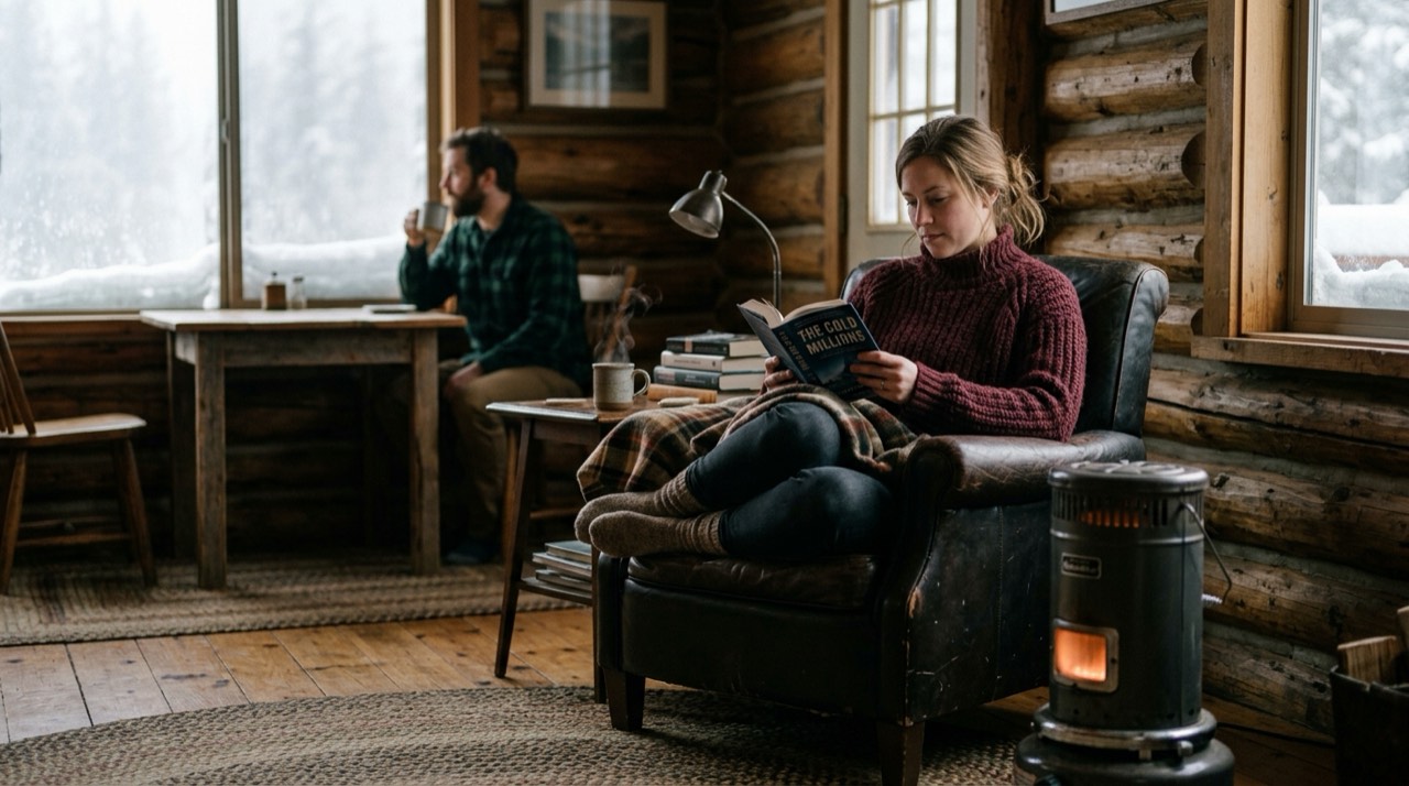 Indoor propane heaters — in use