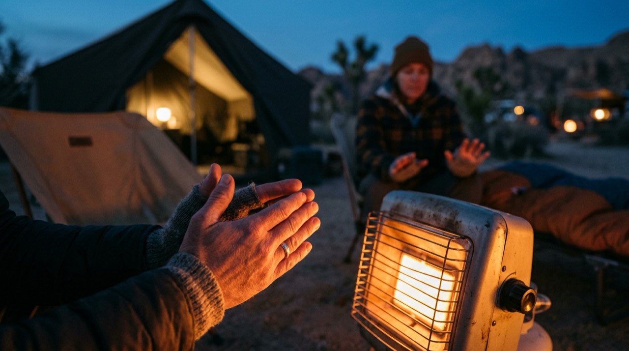 Radiant and infrared propane heaters — in use