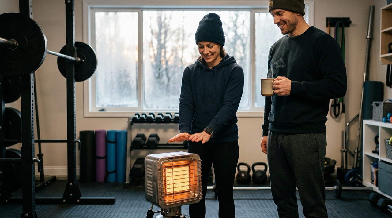 Radiant and infrared propane heaters — in use
