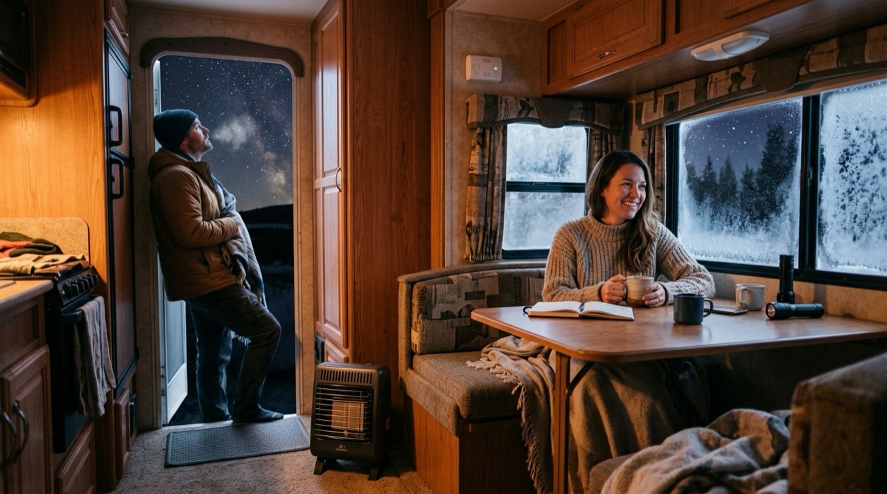Wall-mount, cabinet and tank-top propane heaters — in use