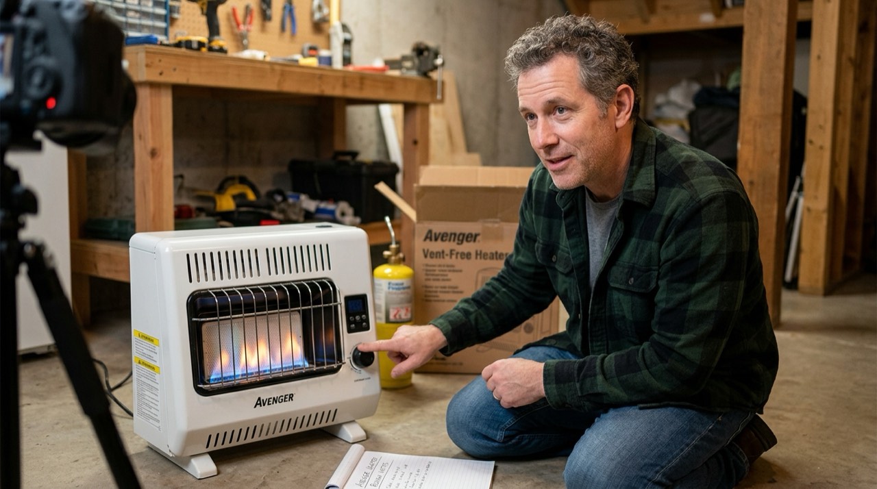 Propane heaters for camping, hunting and tailgating — in use