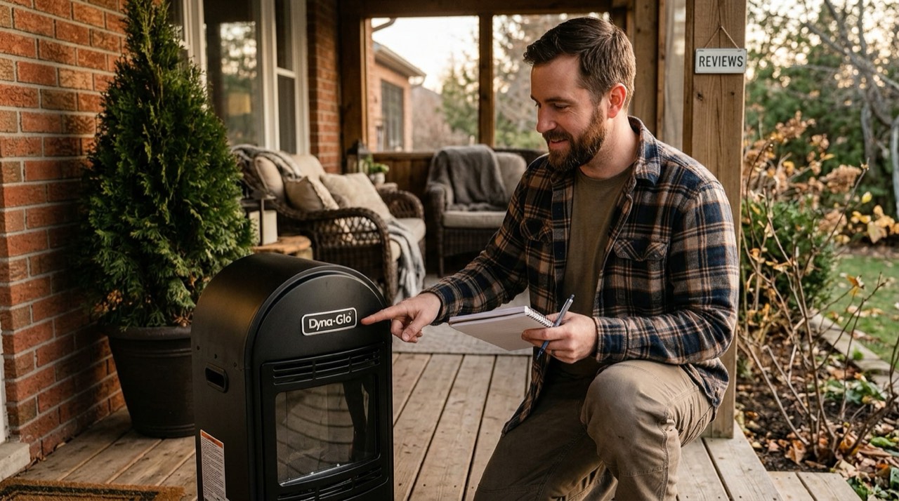 Dyna-Glo propane heaters — in use