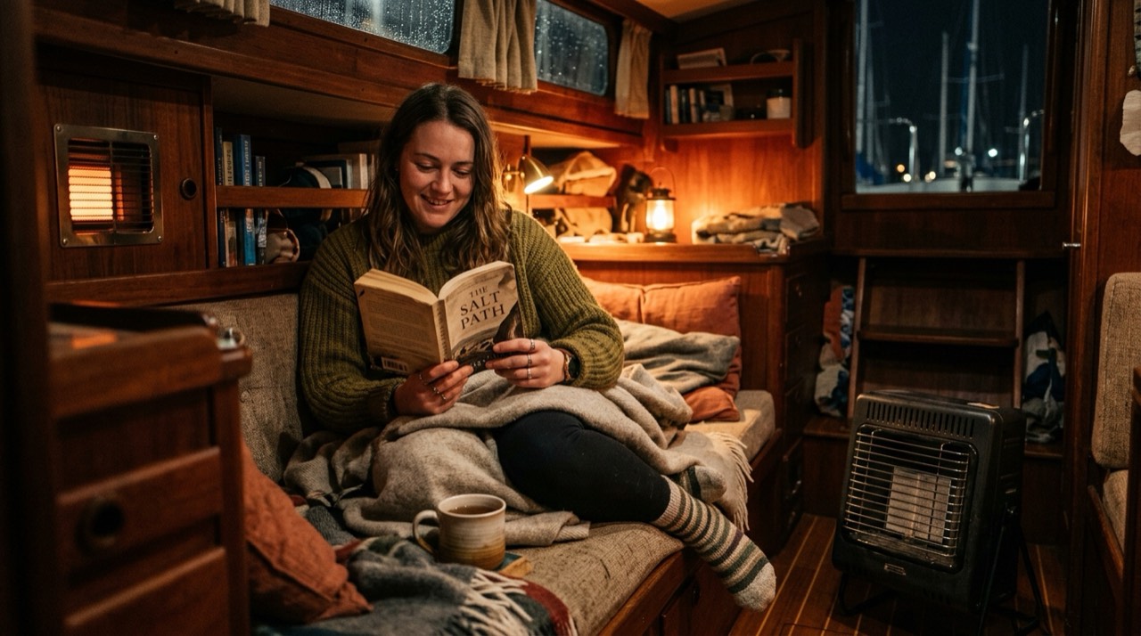 Propane heaters for RVs, off-grid living and van life — in use