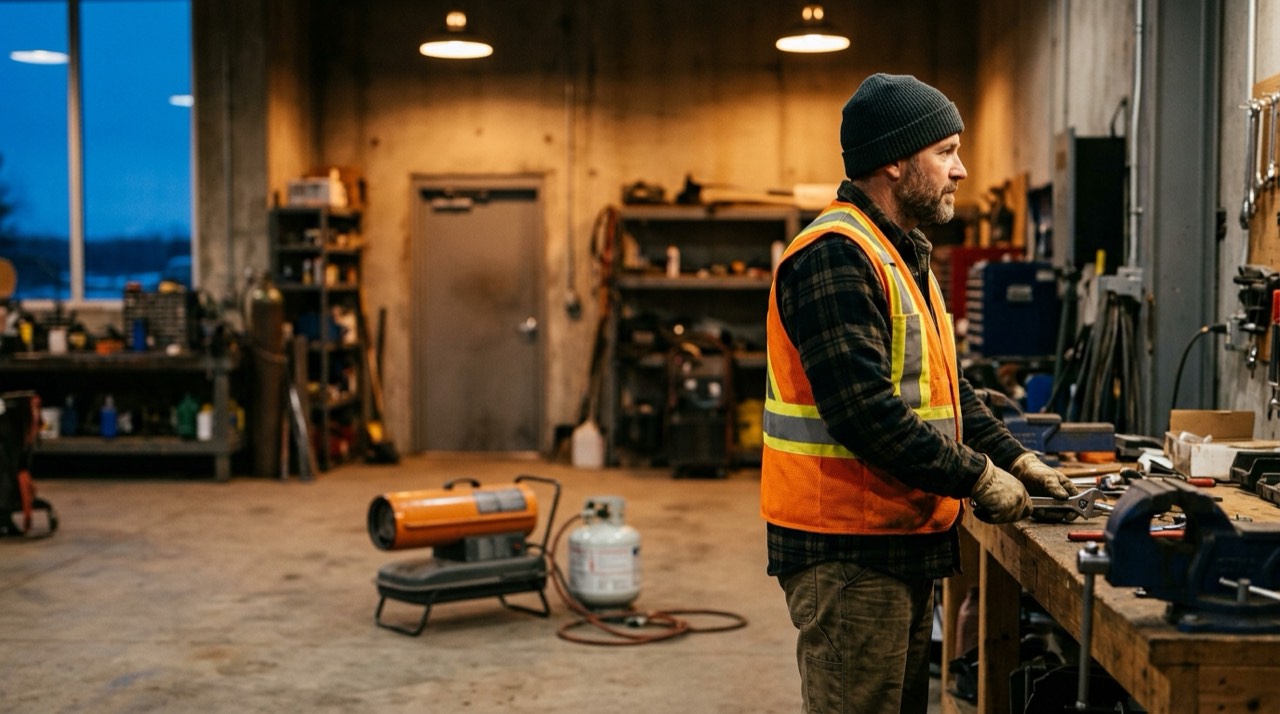 Propane heaters for camping, hunting and tailgating — in use